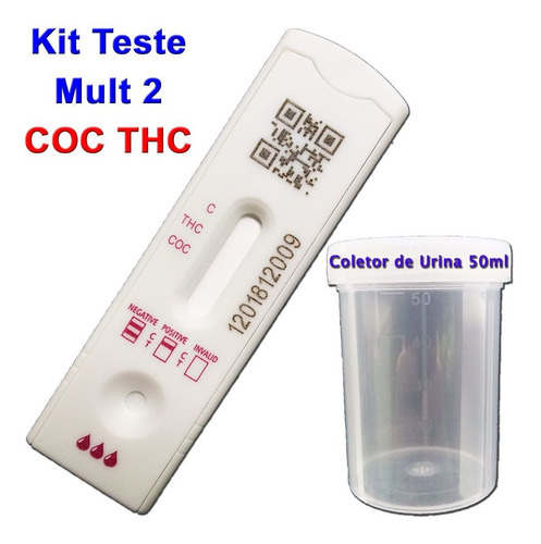 Imagem 1 de 5 de 10 Kits Para Teste De Duas Substâncias Coc+thc Com Coletor