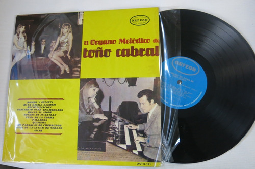 Vinyl Vinilo Lp Acetato Organo Melodico Toño Cabral Tropical