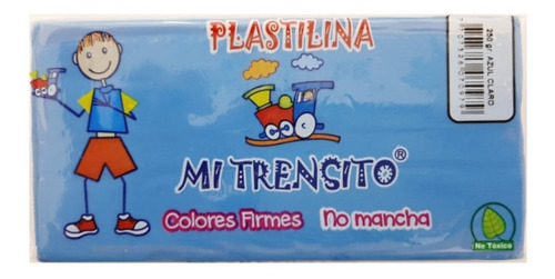 Plastilina En Barra Mi Trensito Azul Claro 250gr X1 Und