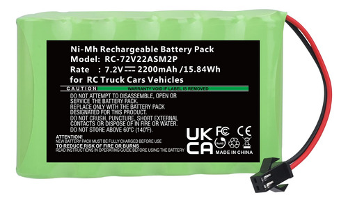Tectra Bateria Recargable Aa Ni-mh De 7.2 V 2200 Mah Con Enc