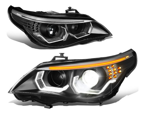 Par Faro Delantero Led U-halo Hid Para Bmw No Modelo Carcasa