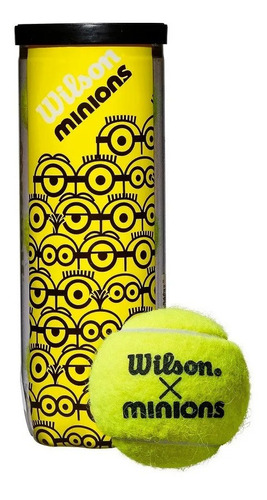 Tubo Pelotas Wilson Tenis Padel Minions X 3 Balls - Olivos
