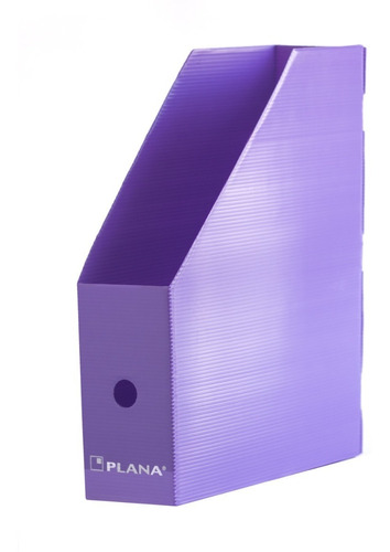 Imagen 1 de 7 de Revistero Plástico Plana Violeta Pack X 10