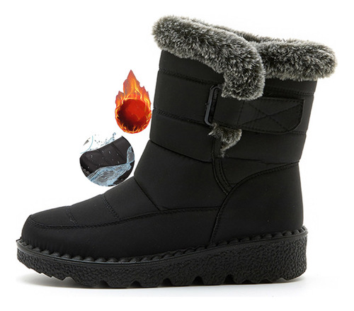 Botas De Nieve Altas Impermeables De Invierno Para Mujer