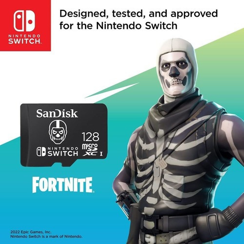 Tarjeta De Memoria Sandisk 128 Gb Micro Sd Nintendo Switch Fortnite