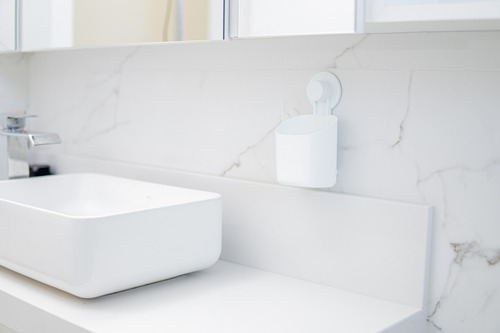 Soporte Organizador Para Baño Adhesivo Multifuncional Ordene Blanco