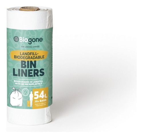 20 Bolsas De Basura Biodegradable 54 Litros (82x66)