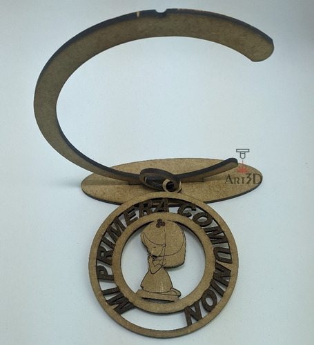 Imagen 4 de 6 de Recuerdo Primera Comunión En Mdf Crudo De 3mm Corte Láser