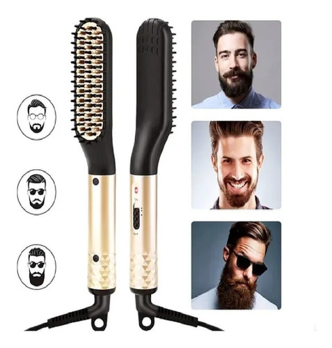 Cepillo Mini Plancha Alaciador Eléctrico Para Cabello Barba 