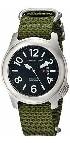 ¿hombres Momentum? Reloj De Cuarzo. Acero Inoxidable Pulido 