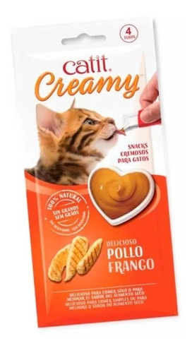 Golosina Snack Gato Gatito Pouch 40gr Catit Creamy Pollo