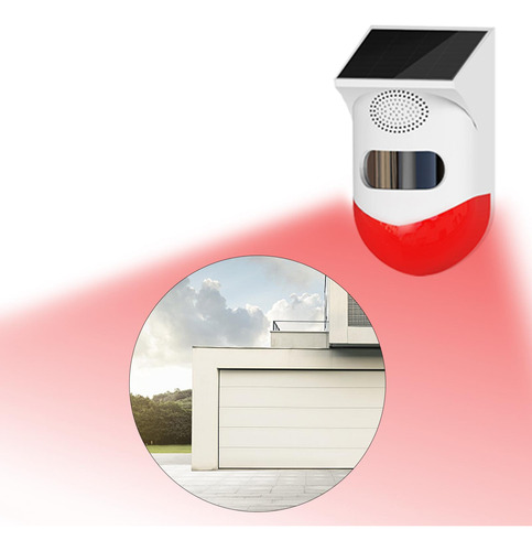 Ip67 Impermeable 120db Alarma Solar De Sensor De Movimiento