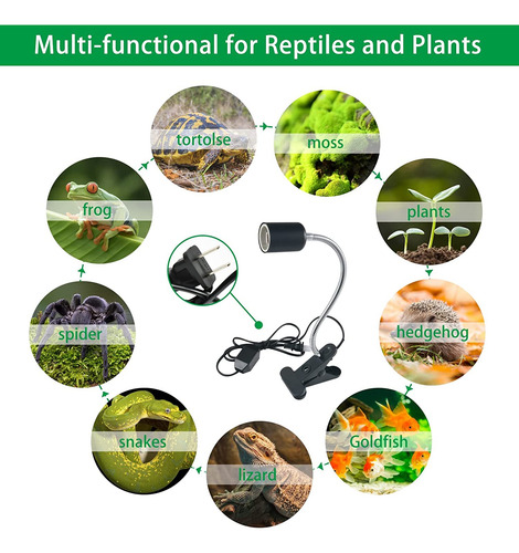 Lámpara De Calor Para Reptiles, Lámpara Solar De Espectro Co