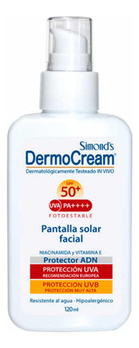 Pantalla Solar Facial Simonds Dermocream Spf50