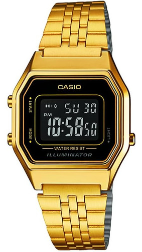 Reloj Casio Ladies La680wga-1b De Cuarzo De Metal Dorado