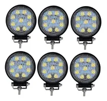 Comprar Pack X 6 Faros Reflector Led 27w Redondo 12v 24v Tractor