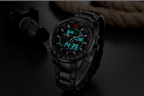 Relógio Masculino Luxo Naviforce Tipo Militar / Esportivo