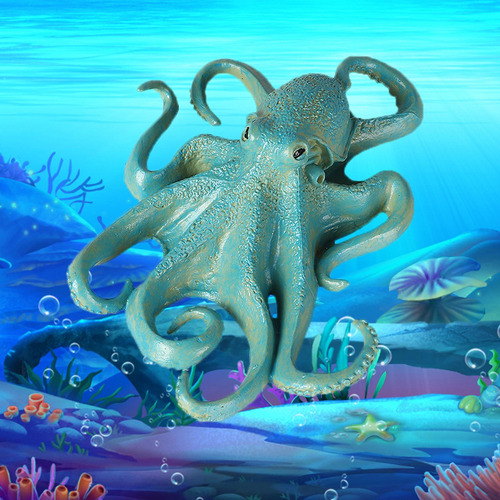 Figuras De Pulpo De Animales Marinos Realistas Pulpo Azul A