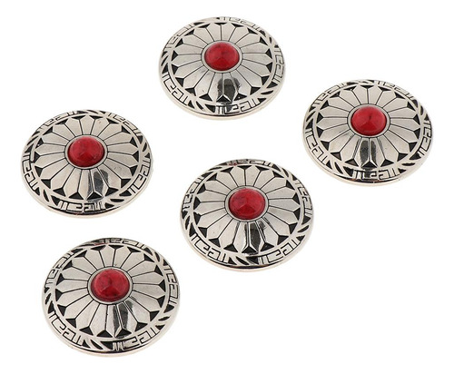 10 Piezas De Aleación De Occidental Flor Turquesa Botón