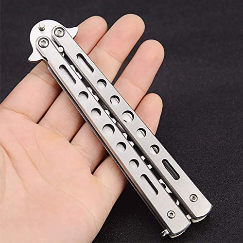 Practice Butterfly Balisong Trainer Stainless Steel Met...