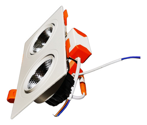 Spot Led Lineal 14w De 2 Modulos Para Empotrar En Plafon