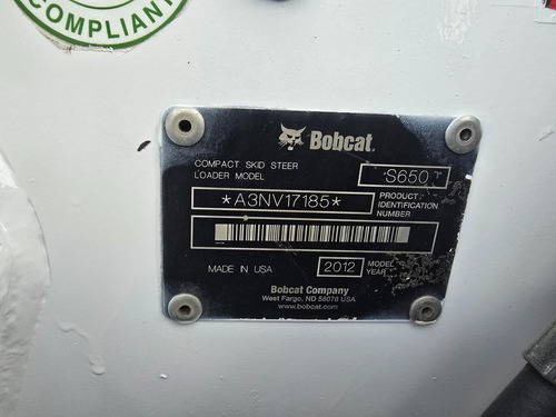 Minicargador Bobcat S650 Año 2012 Con Cabina Y A/c,