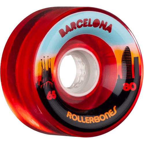 Rollerbones Rueda Barcelona Outdoor 2.559 in 80a 8pk Rojo