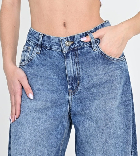 Jean Wide Leg Tiro Medio Primera Calidad Dama Diva