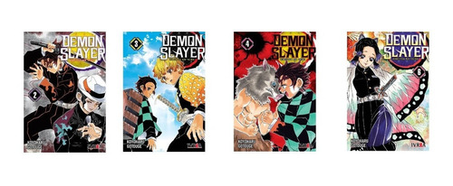 Combo Demon Slayer 2 ,3 ,4 ,6- Ivrea - Manga