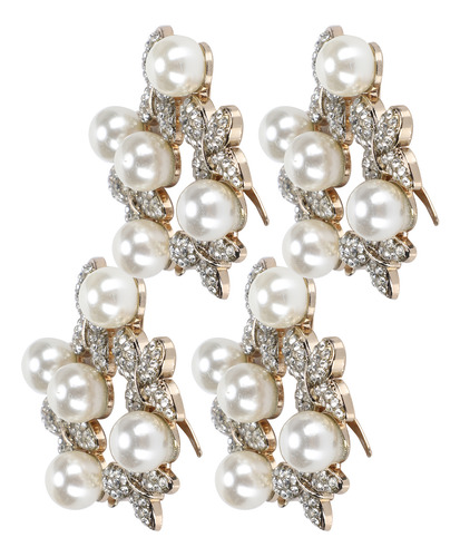 Adornos De Perlas, 4 Piezas, Clips De Zapatos De Moda, De Al