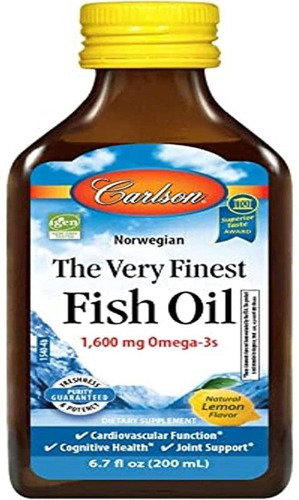 El Aceite De Pescado 1600 Mg Omega-3, Carlson,  200 Ml