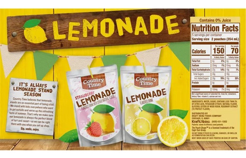 Country Time Jugos Sabor Lemonade 10 Pz