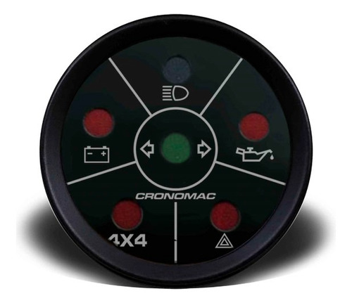 Sinaleira 4x4 Cronomac 52mm 6 Funções Preto