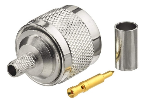 Kit Com 10 Conector N Macho Reto Crimp Para Cabo Rg58 Rgc58
