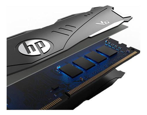 Memoria Ram Hp 8gb Ddr4 3200mhz V6 Series Para Pc Cl16 Negra