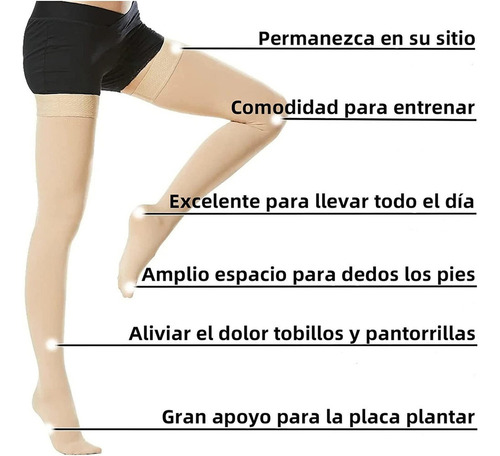 Calcetas Medias D Compresión Mujer Con Diseño Antideslizante