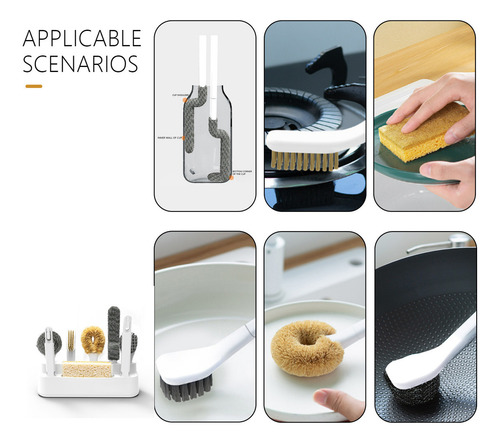 El Juego De 6 Cepillos Para Ollas De Cocina C Incluye 5 Cepi