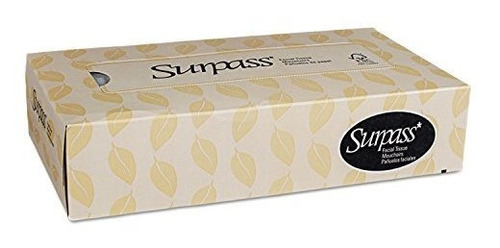 Surpass 21340 Facial Tissue, 2 Ply, Flat Box, 100 Box, 30 Bo