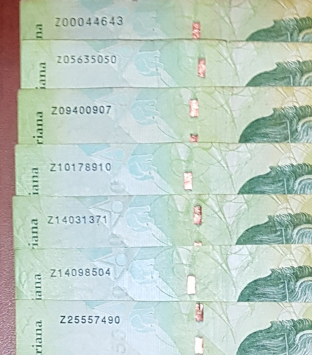 7 Billetes Z De Reposicion. De 50 Bolivares. 