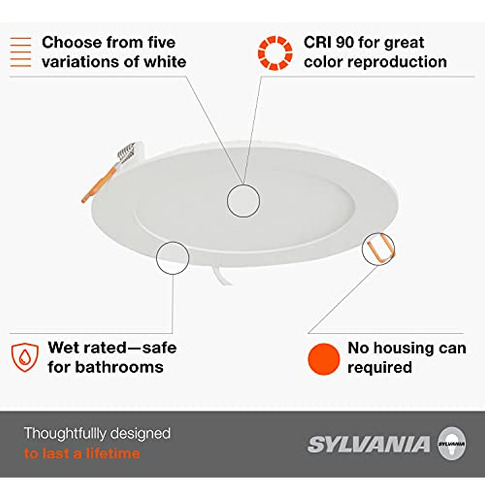 Kit De Iluminación Led Empotrable Sylvania 8 Slim Con Microd