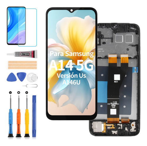 Srjtek Pantalla C/marco Para Samsung A14 5g A146u Versión Us