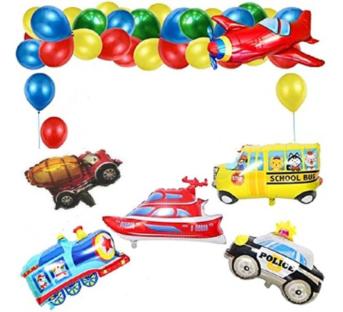 1 Combo 26 Globos Vehiculos De 41 Cm (ver Descripcion)