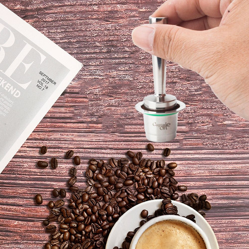 Cápsula De Café De Acero Inoxidable, Dos Cápsulas Reutiliz