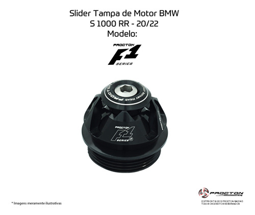 Slider Tampa Do Motor Modelo F1 Procton Bmw S1000rr 2020/23