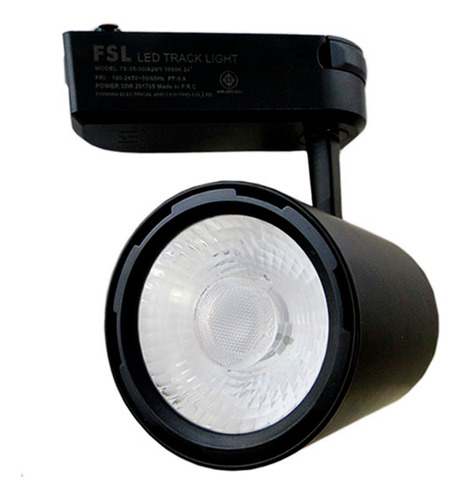 Foco Led Para Riel 35w  Negro - Blanco Neutro (4000k)