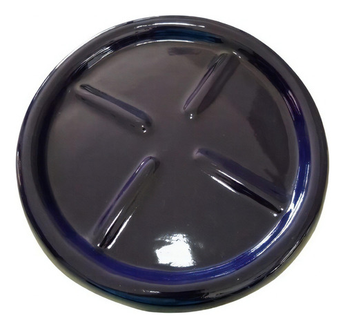 Prato Coletor Água Com Base Para Vaso Até 23,5cm Resistente Cor Azul-escuro
