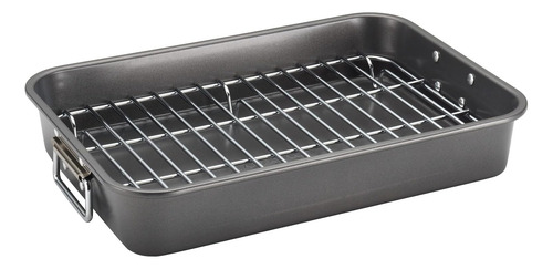 Bandeja Con Rejilla Para Hornear Antiadherente Metal Plano