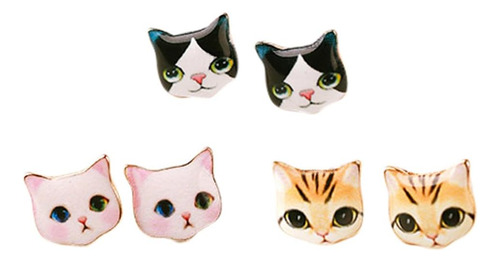 Cutiejewelry Pretty Cute Kitty Cat Aretes Para Mujeres Y Niñ