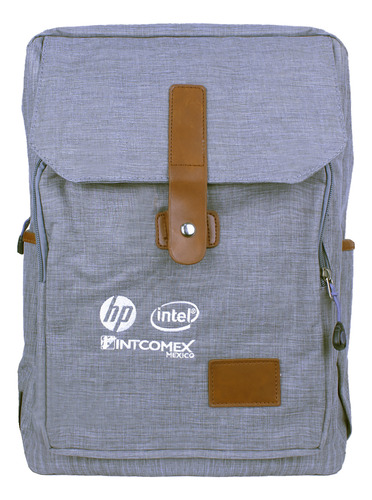 Mochila Back Pack Hp-intel Gris Broche Cafe