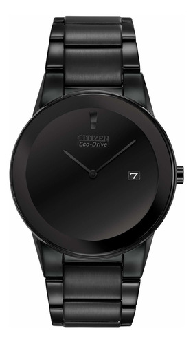 Reloj Hombre Citizen Au1065-58e Cuarzo Pulso Negro En Acero 